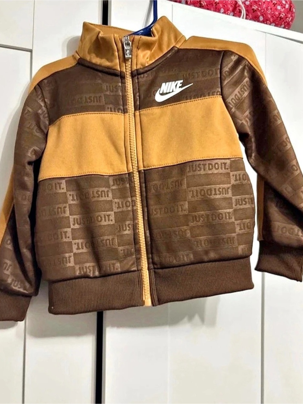 Nike Kids Brown & Yellow Jacket and Pants